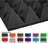 48 Pack (12x12x3)" Pyramid Foam Acoustic Panel for Soundproofing Studio/Home Theater