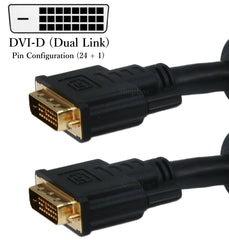 Heavy Duty DVI-D (Dual Link) 24Awg Computer Monitor Digital Video Cable for - Long