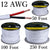 12 Awg Solid Copper Stranded Speaker Wire 2 Conductor Loudspeaker Cable CL2