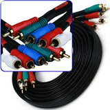 12 Ft Component Cable (RGB Video & Stereo Audio) RCA Connectors