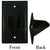 1-Gang Pass Through Wall Plate For Low Voltage Audio Video Cable-Black