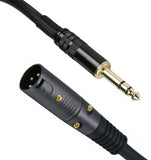 XLR to 1/4 Inch TRS Male Pro-Audio Balanced Cable for Studio Microphone Speakers Monitors