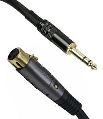 Female XLR to 1/4 Inch TRS Male Pro-Audio Balanced Cable for Studio Microphone Speakers Monitors