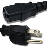 25ft 14Awg Power Cable 15Amp 125V (C13/5-15P) Computer Cord for PC HDTV
