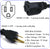16AWG 13A 125V Extension Power Cable NEMA 5-15R Connector 5-15P 3 Prong Wall Plug