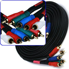 10 Foot Component Cable (RGB Video & Stereo Audio) RCA Connectors