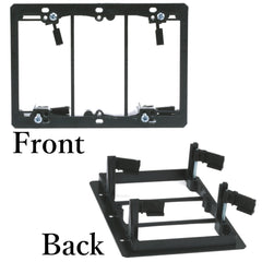 3-Gang Low Voltage Mounting Bracket for Pass Through Wall Plate