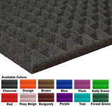 48 Pack (12x12x1)" Pyramid Foam Acoustic Panel for Soundproofing Studio/Home Theater