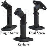 Universal Black Speaker Bracket Mounts on Ceiling or Wall for 5.1 Home Theater Surround Sound
