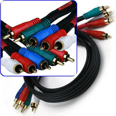 3 Foot Component Cable (RGB Video & Stereo Audio) RCA Connectors