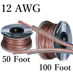 12 Awg Oxygen-Free 99.95% Pure Copper Speaker Wire 2 Conductor Loudspeaker Cable