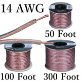 14Awg Oxygen-Free 99.95% Pure Copper Speaker Wire 2 Conductor Loudspeaker Cable