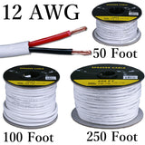 12 Awg Solid Copper Stranded Speaker Wire 2 Conductor Loudspeaker Cable CL2