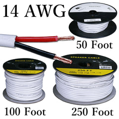 14 Awg Solid Copper Stranded Speaker Wire 2 Conductor Loudspeaker Cable CL2