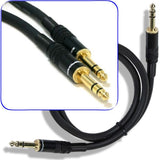 3 Foot 1/4" (TRS or Phono) Patch Cable Male to Male Pro-Audio Balanced Mono Cord