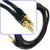 6 Foot 1/4" (TRS or Phono) Patch Cable Male to Male Pro-Audio Balanced Mono Cord