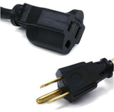 Extension Cord 15A 125V Power 14AWG Cable NEMA 5-15R Connector 5-15P 3 Prong Wall Plug