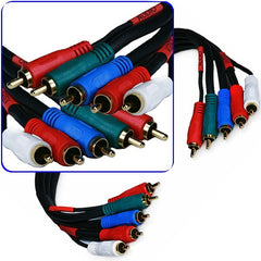 1.5 Foot Component Cable (RGB Video & Stereo Audio) RCA Connectors