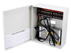 16-Ch Channel CCTV Power Supply Box (12VDC 10Amps) Distribution System